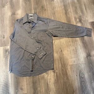 Geoffrey Beene Men's Gray Button Down